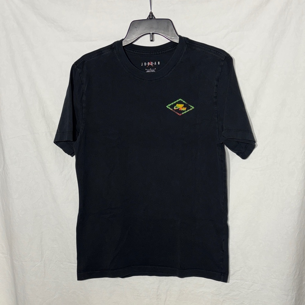 Jordan Men's Black Tee with Colorful Logo